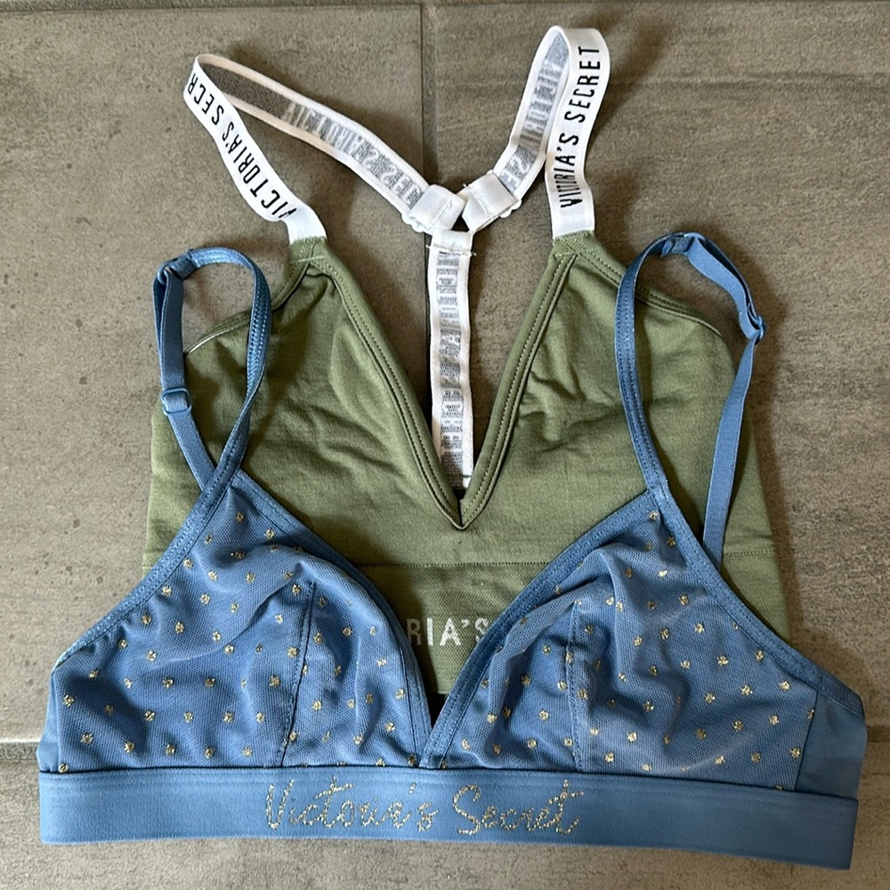 2 Victoria Secret Bralettes. No padding.